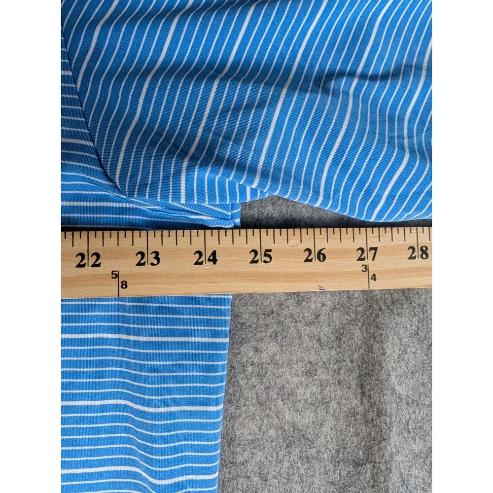 Adidas Golf Climalite Mens Blue White Striped Performance Polo Shirt‎ XL 4416